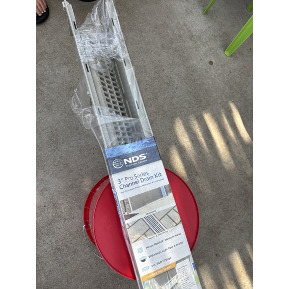 NDS 764 Pro Series 3" Channel Drain & Grate Kit Driveway Patio Walkway - Picture 3 of 8